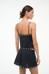 Kirra Linen Tank | Black