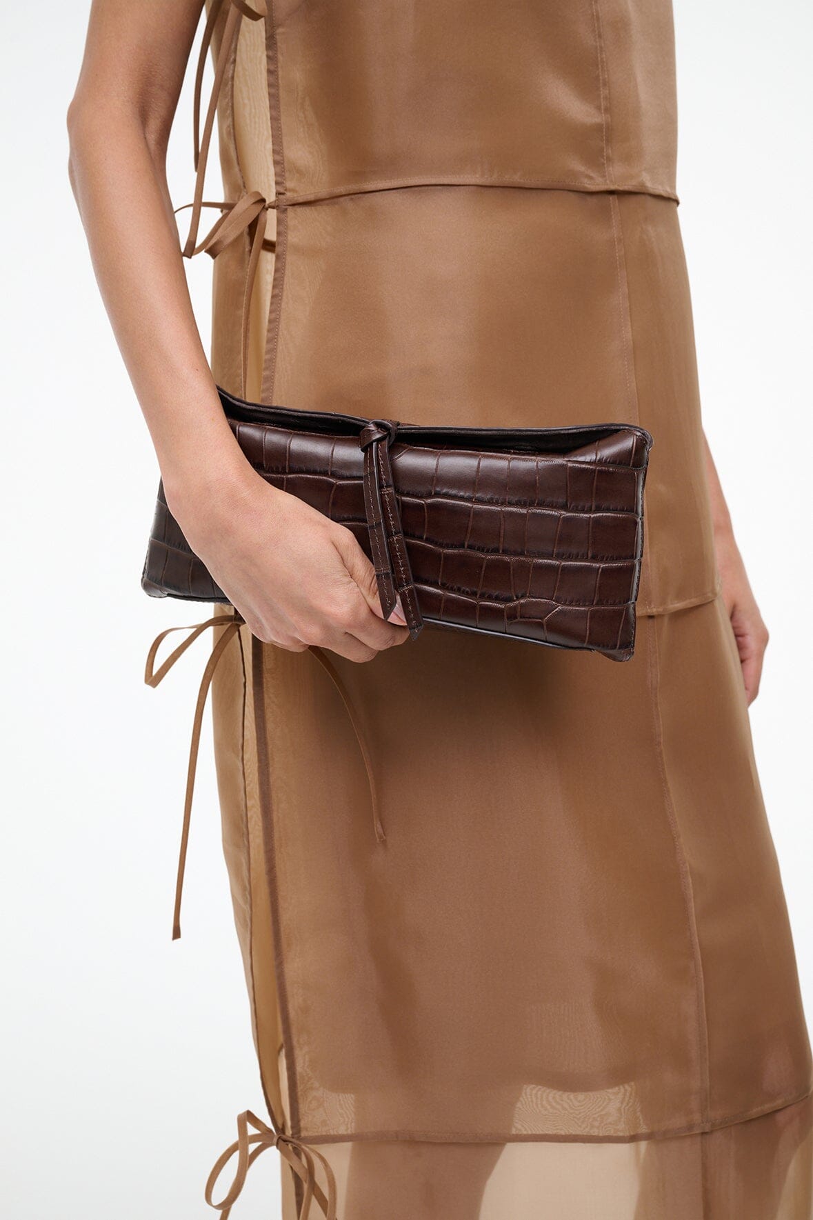 Eve Clutch | Espresso Croco