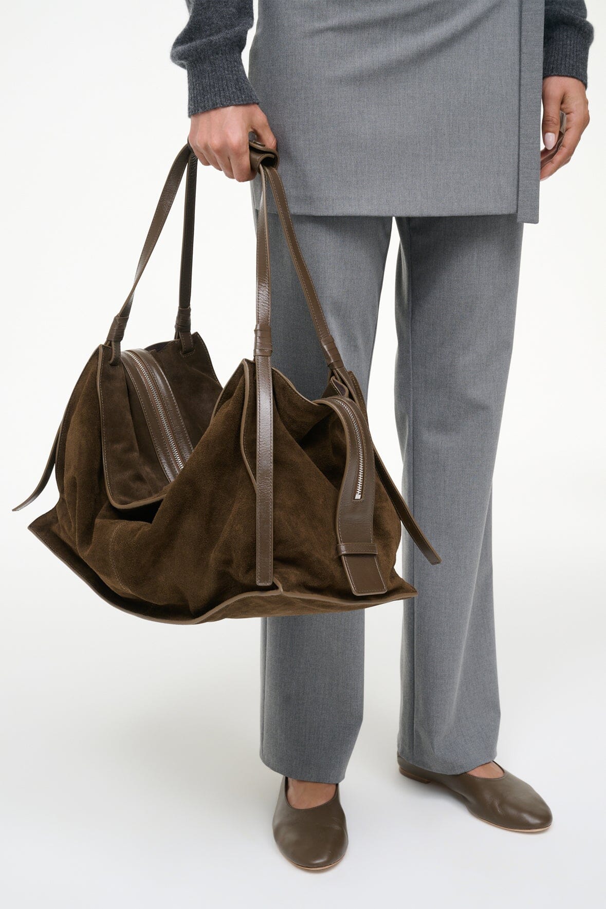 Large Harold Bag | Truffle Suede