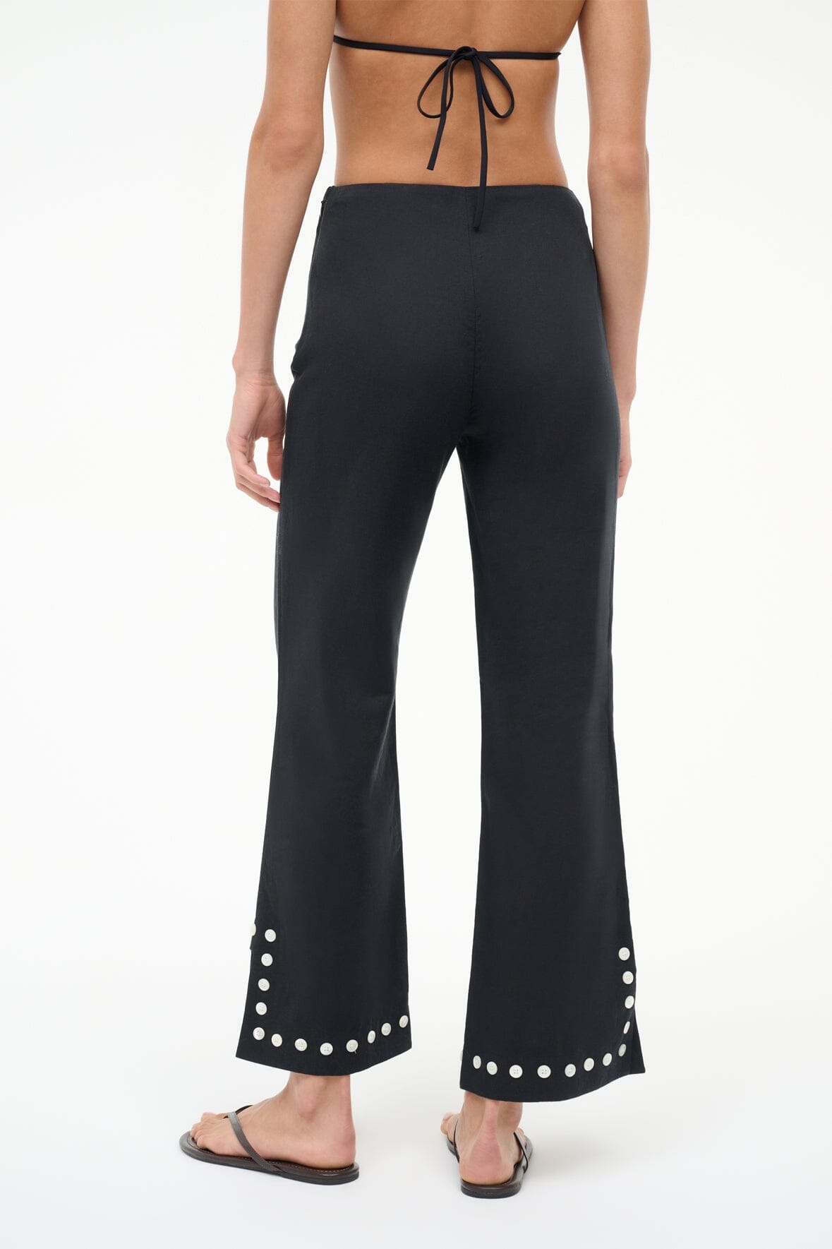 Piha Linen Coverup Pant | Black