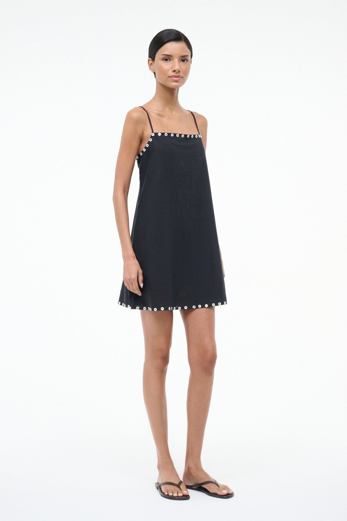 Laura Mini Coverup Dress | Black
