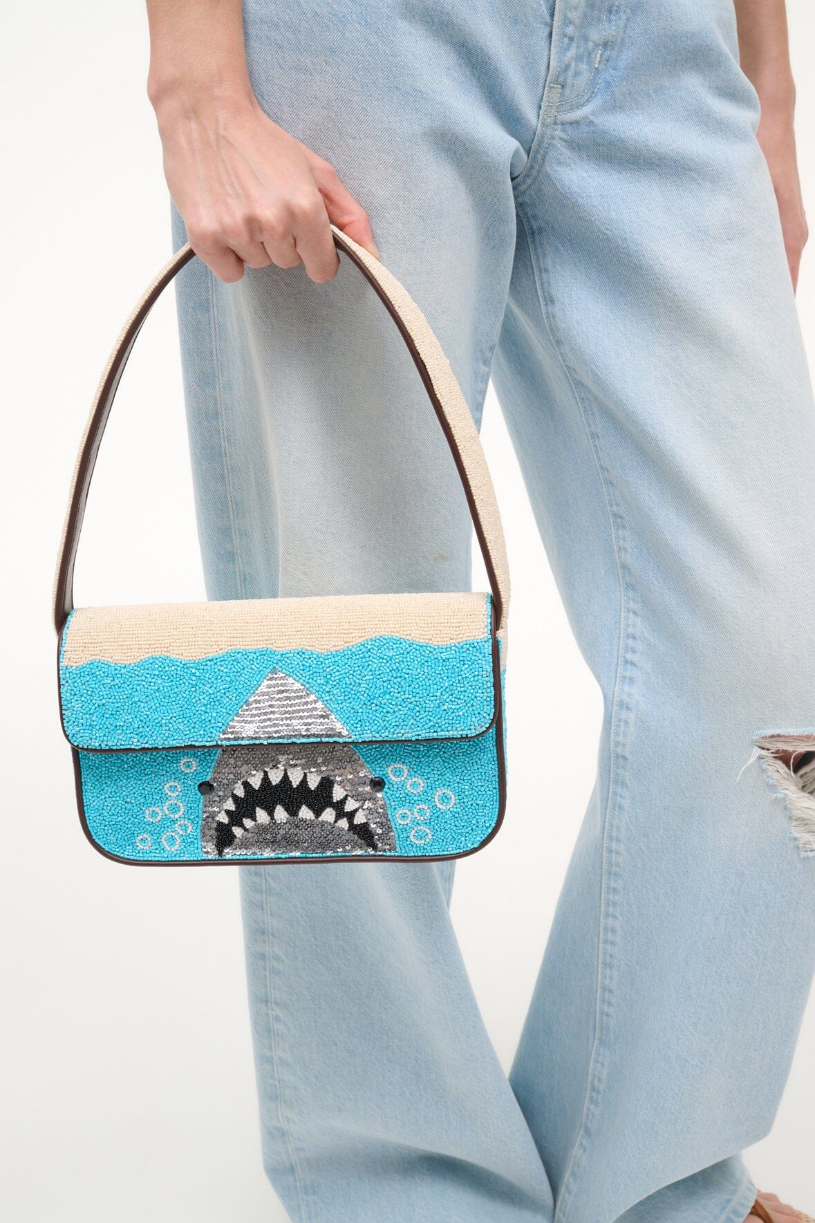 Tommy Beaded Bag | Great White