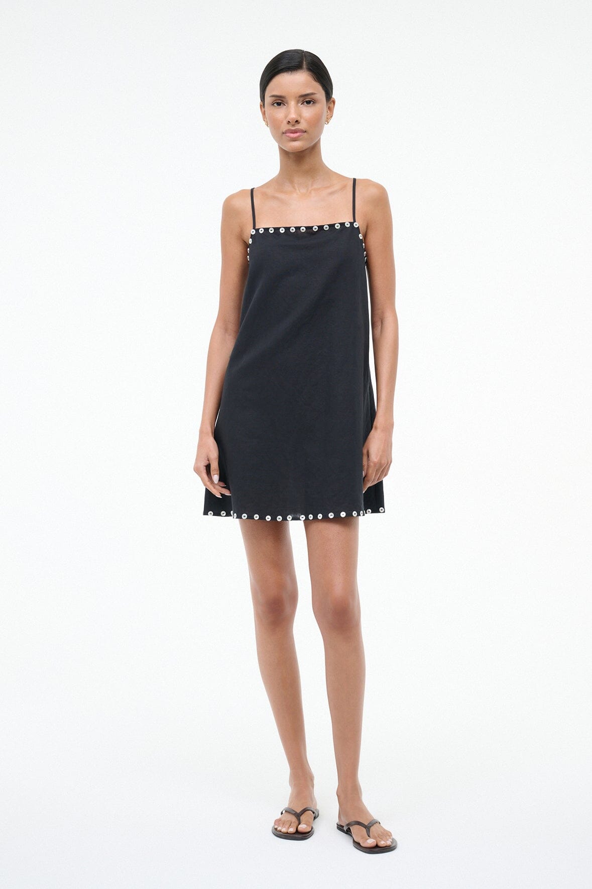 Laura Mini Coverup Dress | Black
