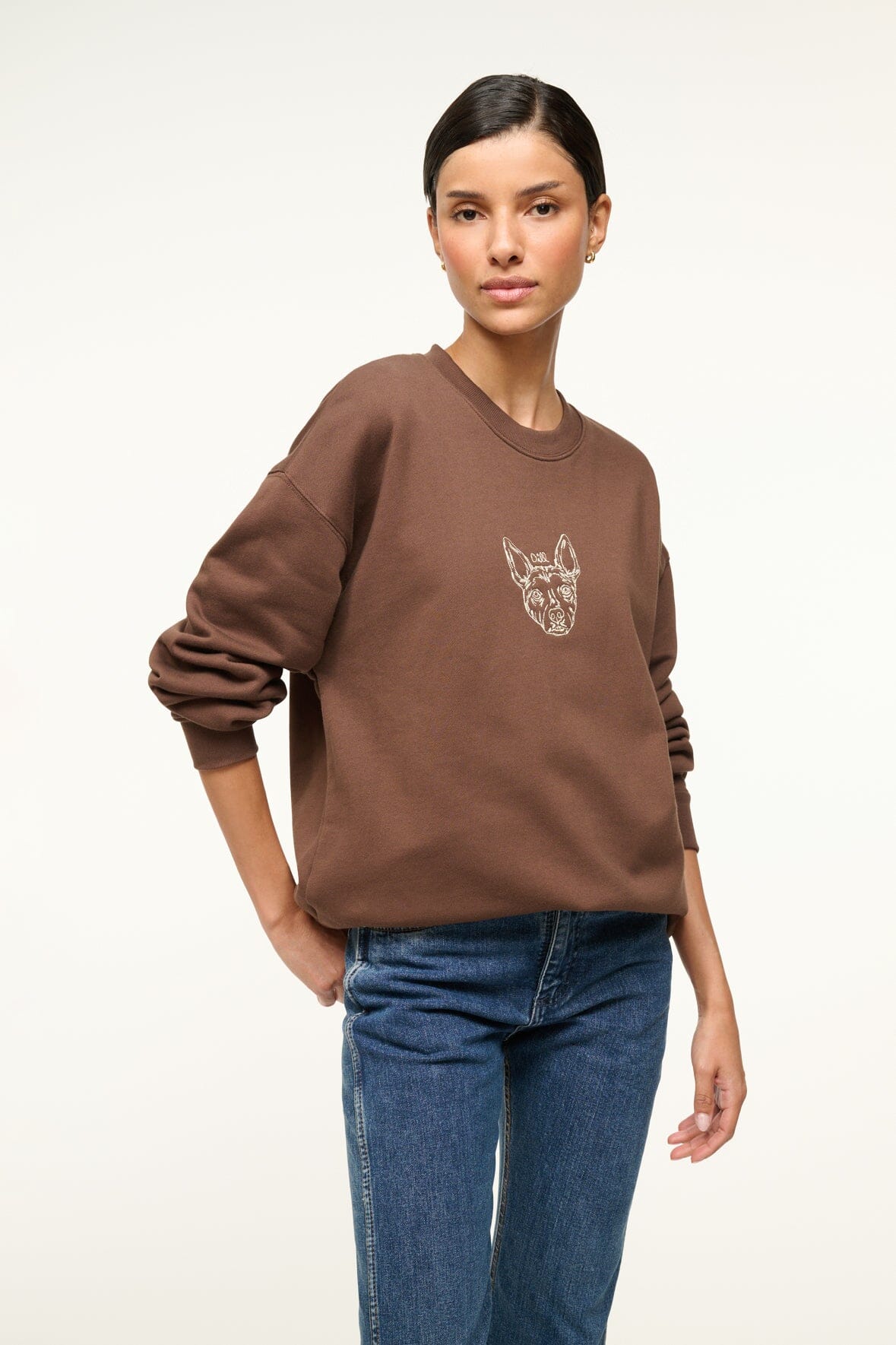CUSTOM Kmsumu x C.BONZ OVERSIZED SWEATSHIRT | BROWN