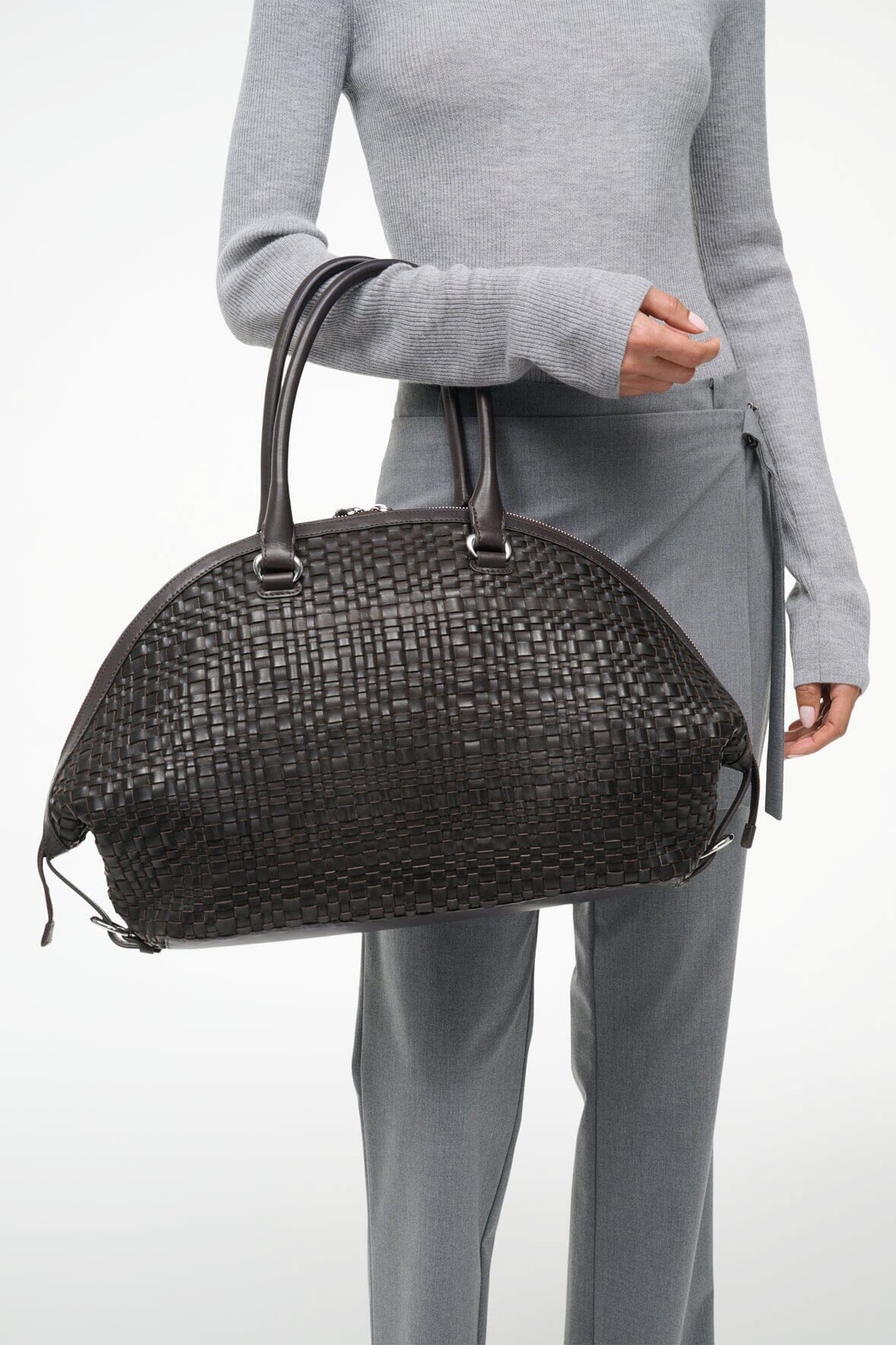 Hester Satchel | Espresso Woven Leather