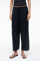 Kirby Silk Cropped Pant | Black