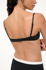 Jo Balconette Bikini Top | Black White