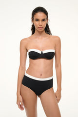 Jo Balconette Bikini Top | Black White