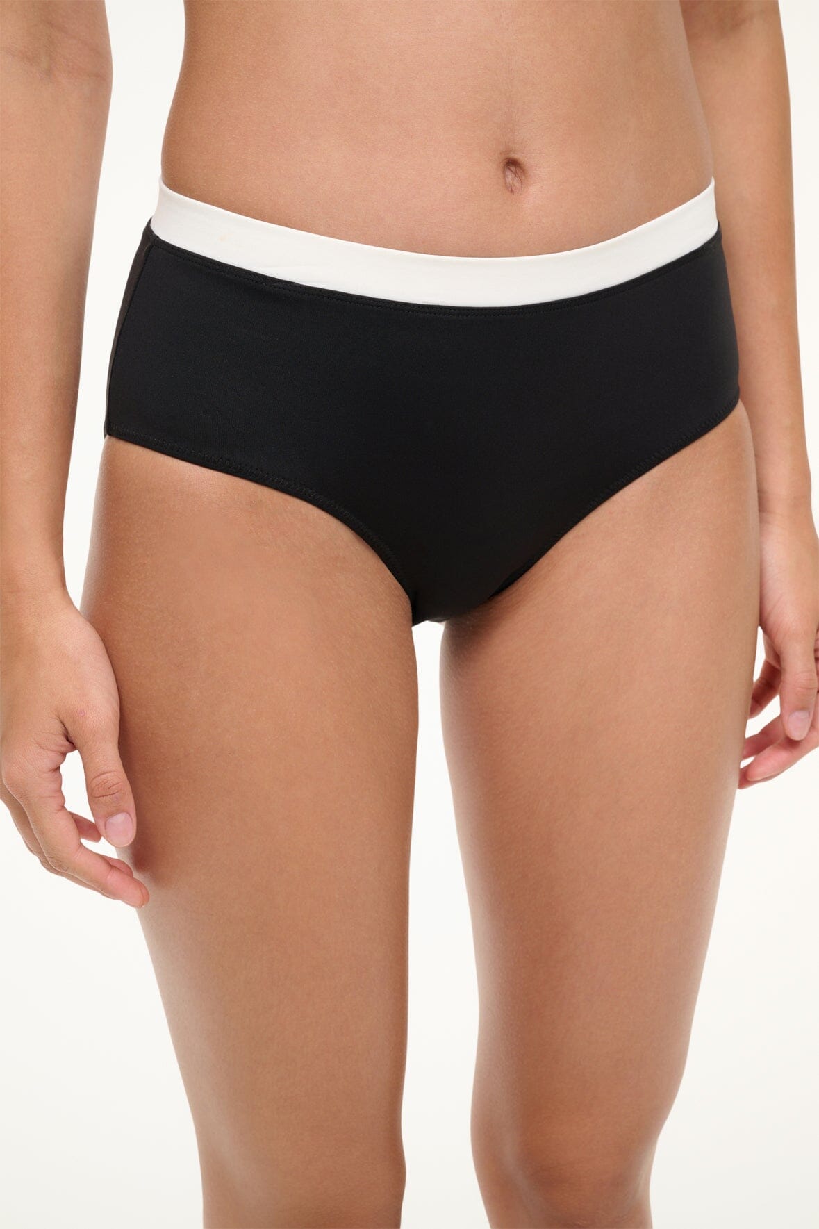 Devon High - Rise Bikini Bottom | Black White