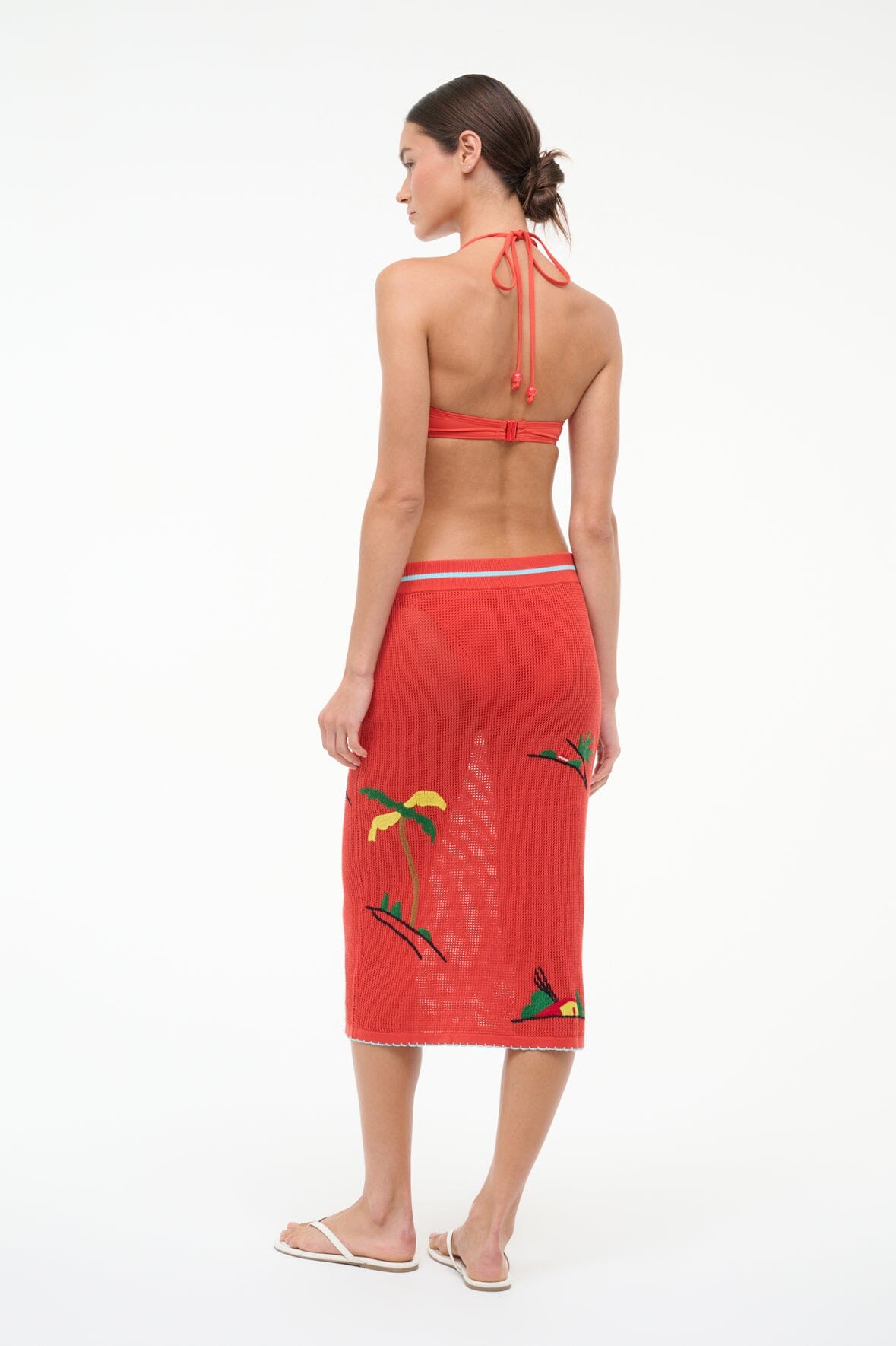 Levante Coverup Skirt | Riviera Flame