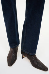 Wally Ankle Boot | Espresso Woven Leather