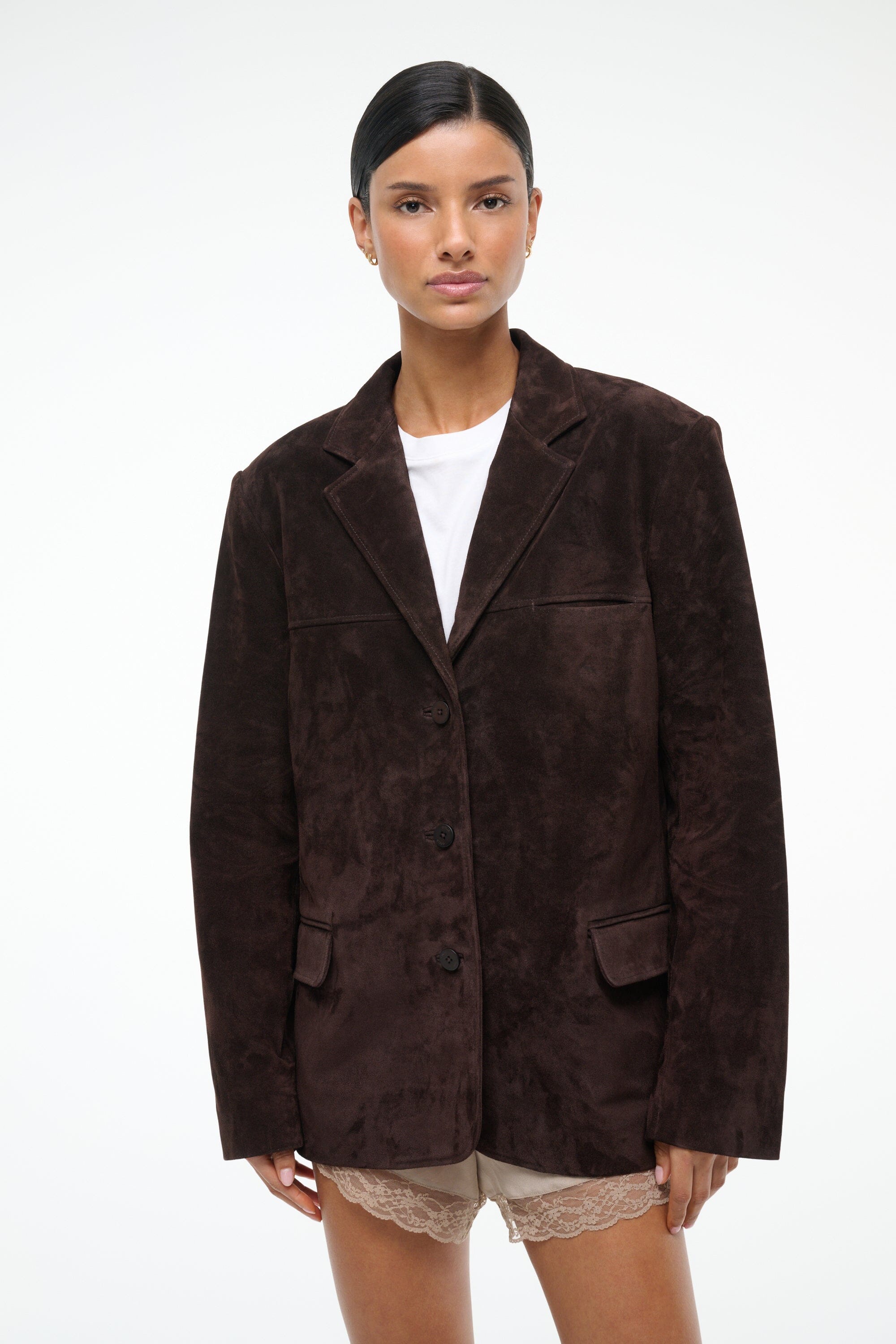 Natalie Suede Jacket | Espresso