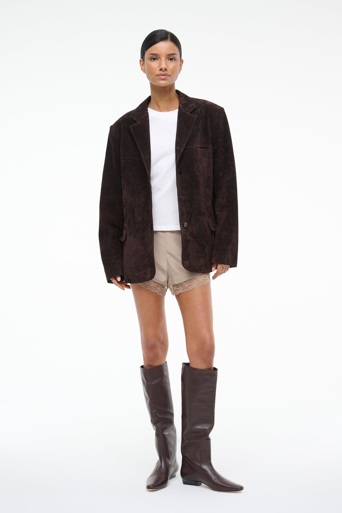 Natalie Suede Jacket | Espresso