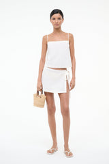 Zandra Linen Coverup Skirt | Ivory
