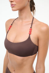 Laird Bikini Top | Dark Chocolate Flame