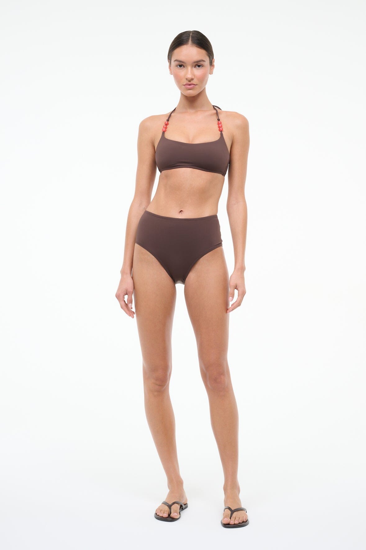 Devon High - Rise Bikini Bottom | Dark Chocolate