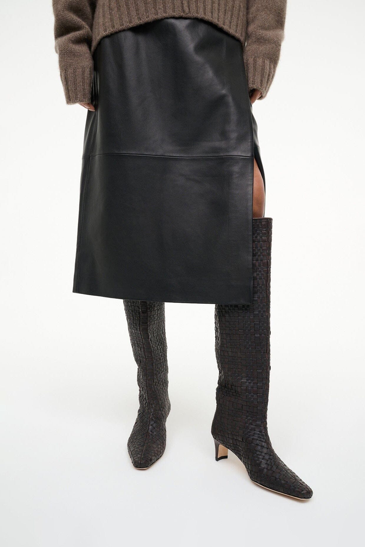 Wally Boot | Espresso Woven Leather