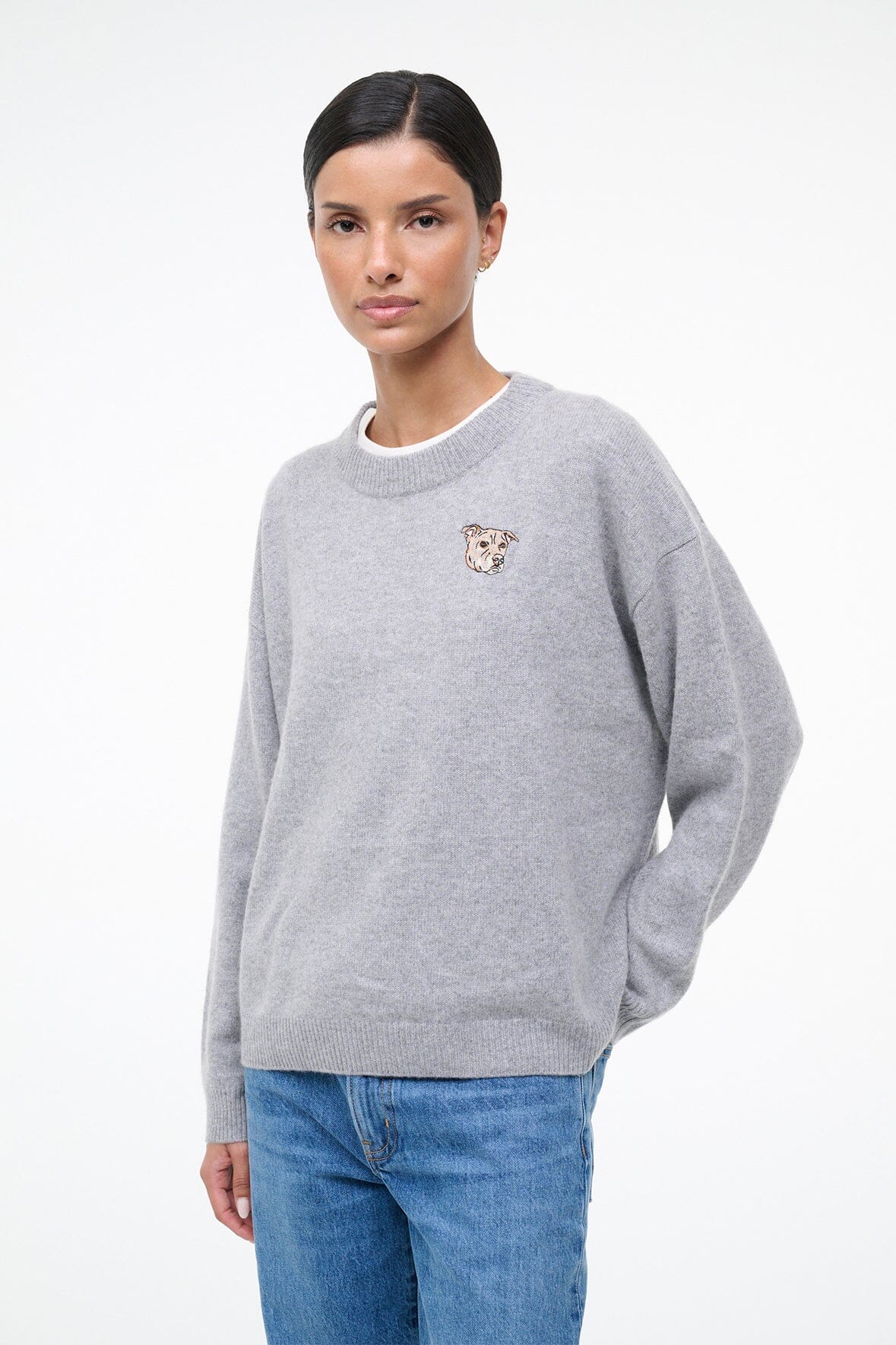 CUSTOM Kmsumu x C.BONZ SERRANO CASHMERE SWEATER | HEATHER GREY