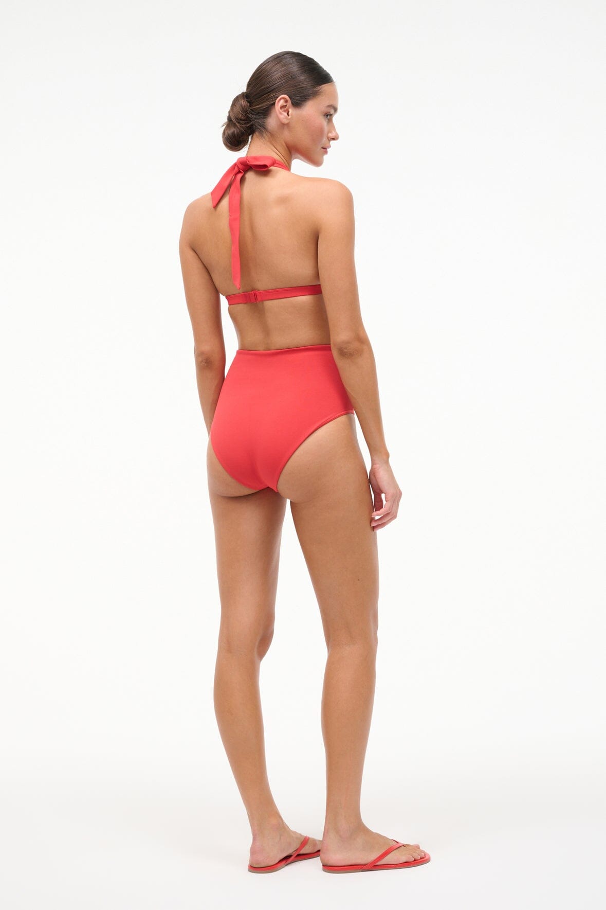 Jonnie High - Rise Bikini Bottom | Red Rose
