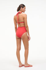 Jonnie High - Rise Bikini Bottom | Red Rose