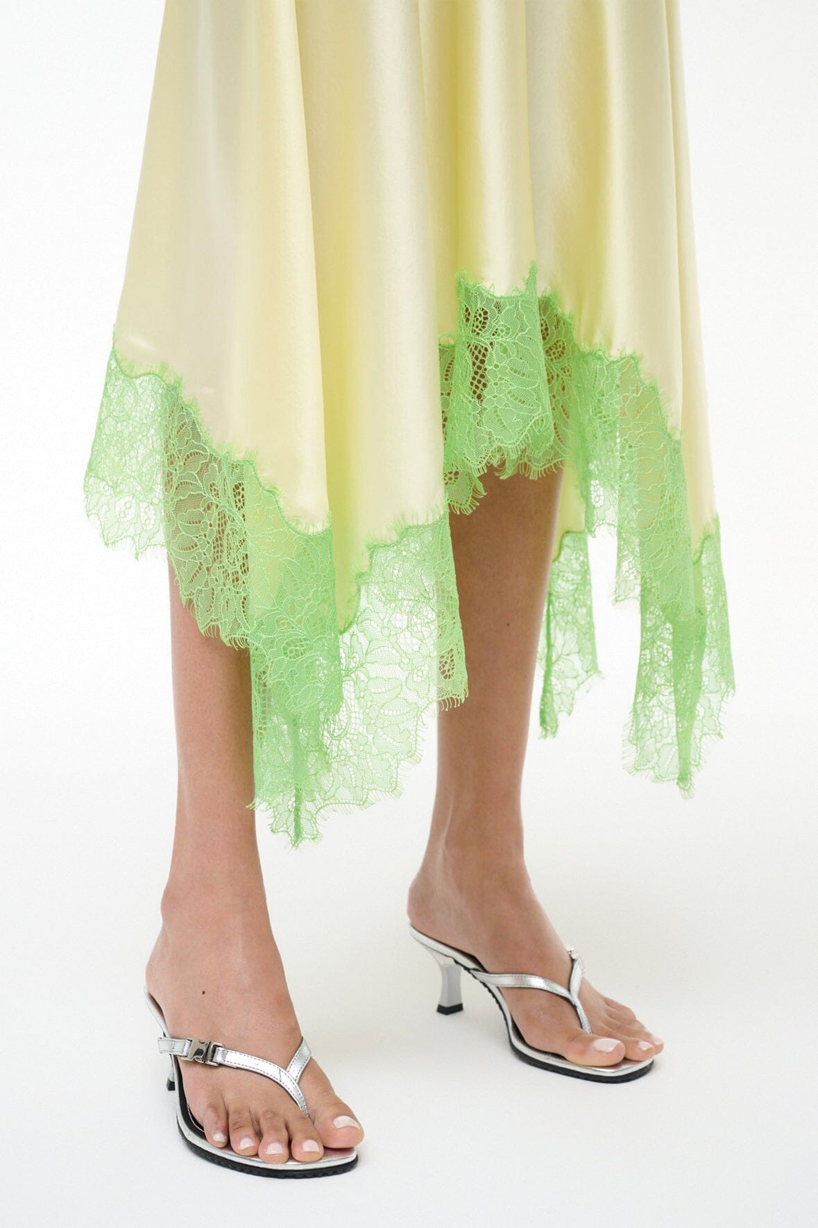 Elira Silk Dress | Key Lime Sprout