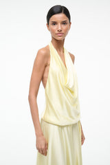 Elira Silk Dress | Key Lime Sprout