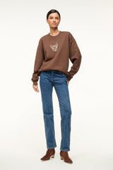 CUSTOM Kmsumu x C.BONZ OVERSIZED SWEATSHIRT | BROWN