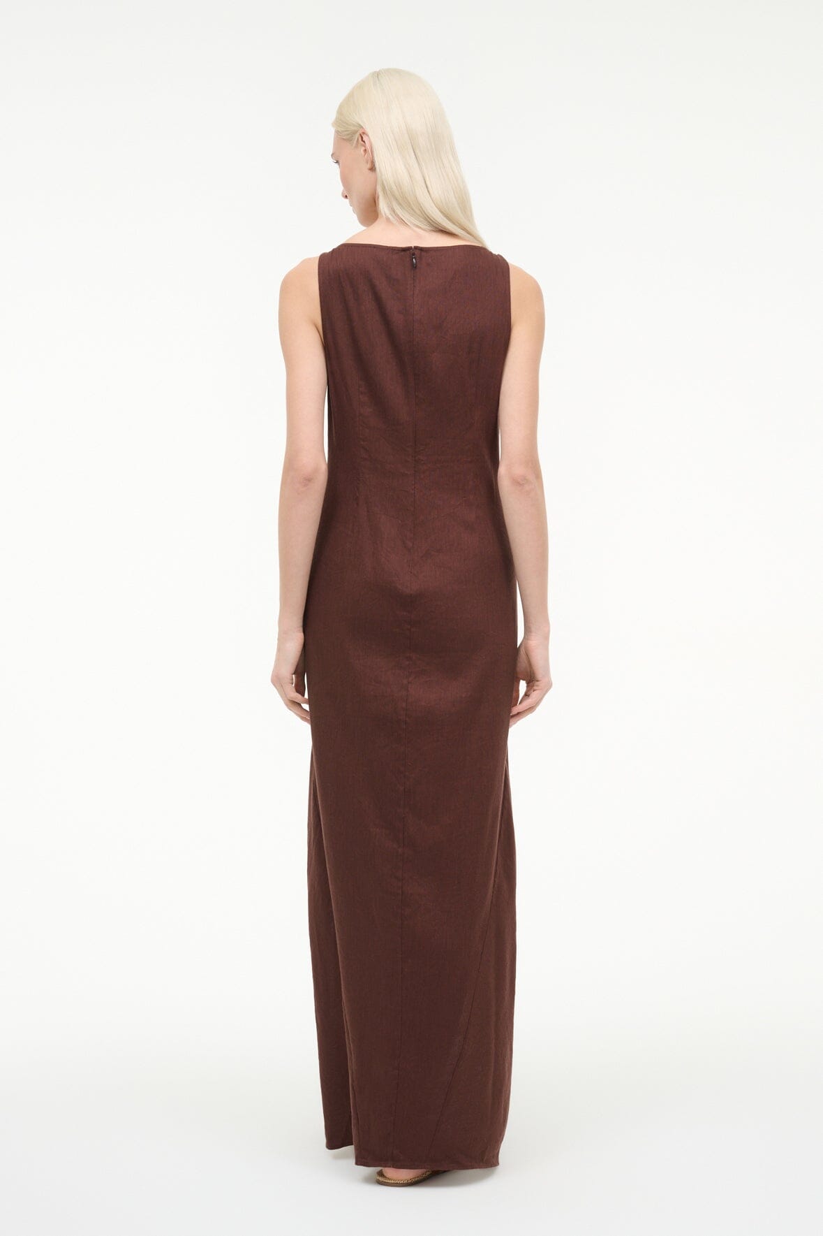Costa Linen Dress | Dark Oak