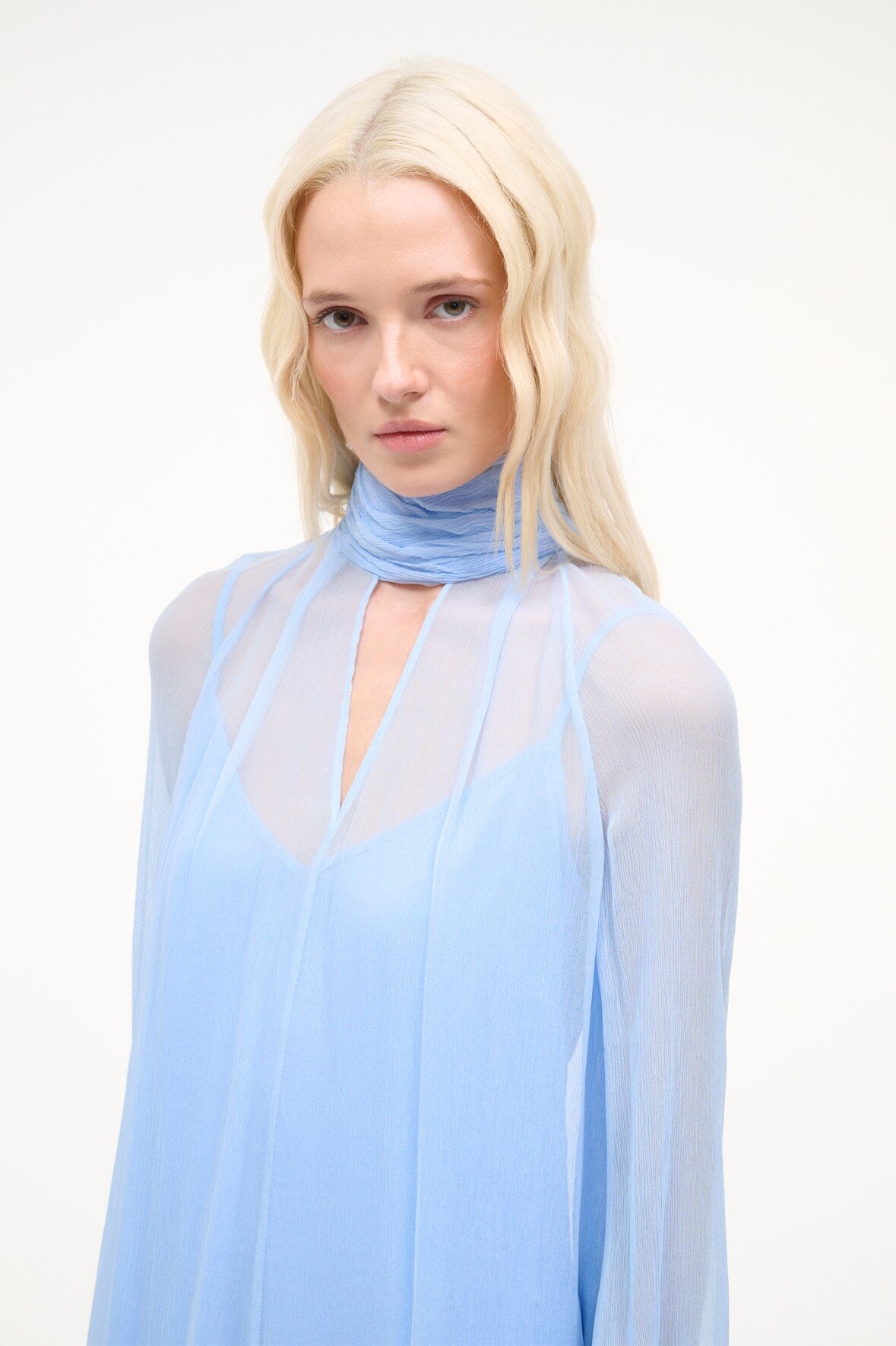 Esther Mini Dress | Clear Blue