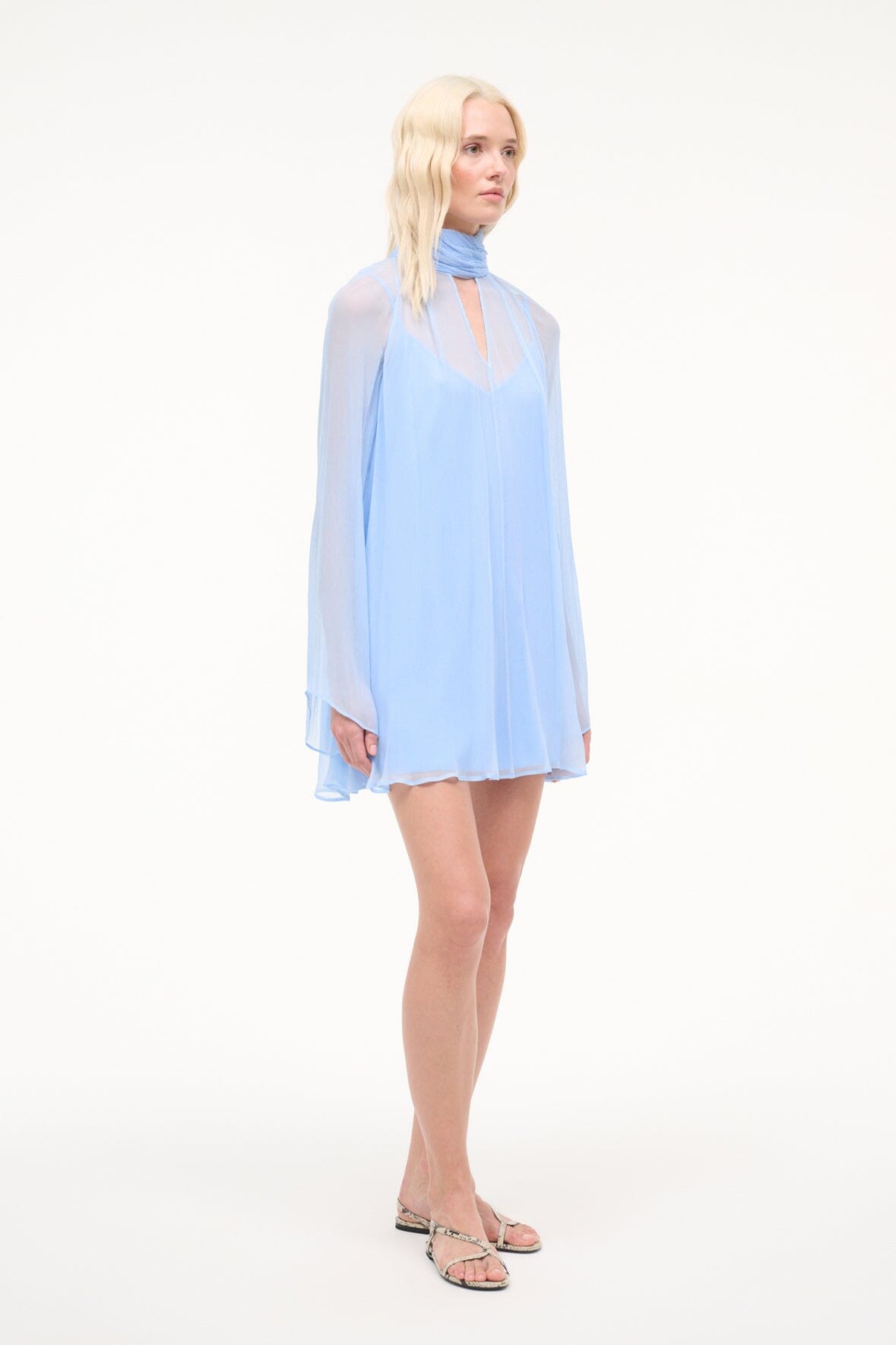 Esther Mini Dress | Clear Blue