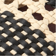 Nell Crochet Ballerina Sandal | Cream Black
