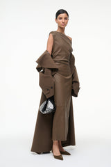 Phare Leather Dress | Truffle