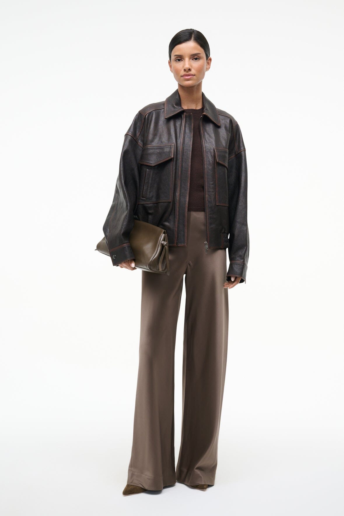 Stroll Silk Pant | Truffle