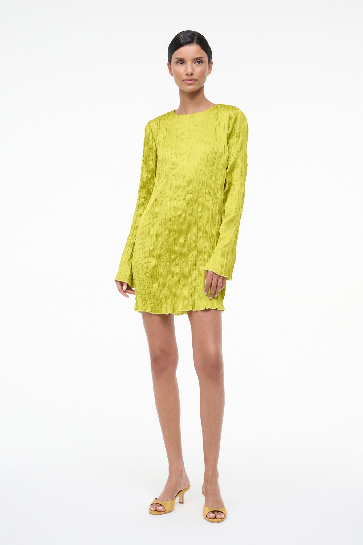 Kona Dress | Chartreuse Plisse