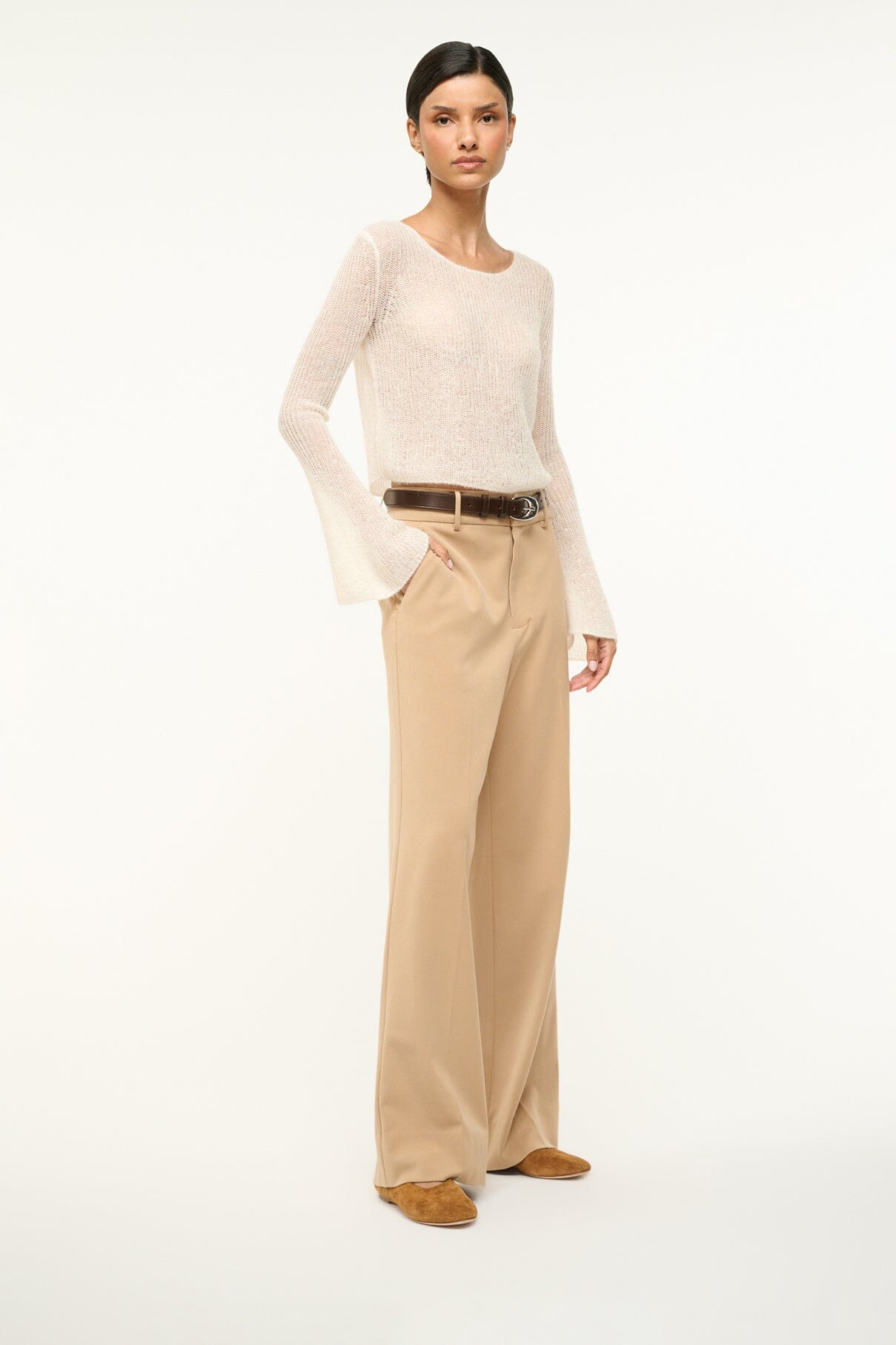 Alba Ballet Flat | Tan Suede
