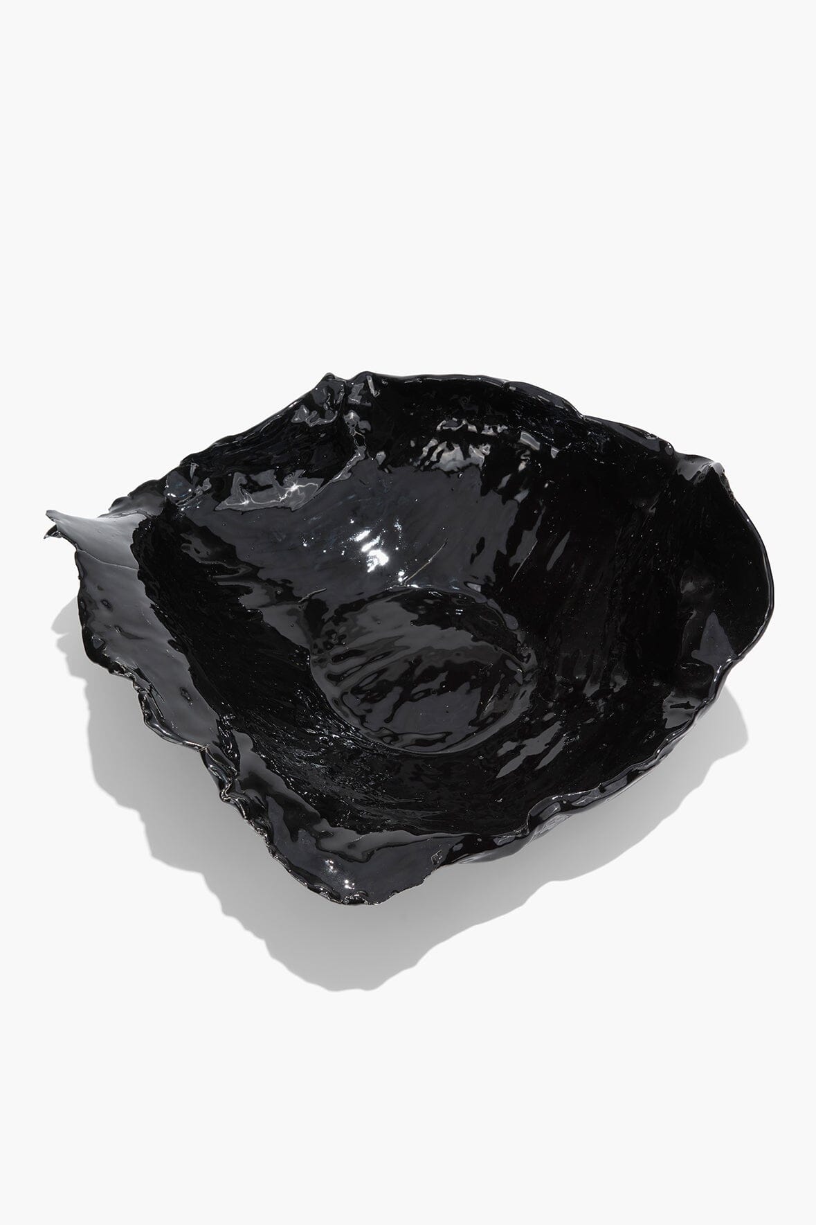 Wavy Bowl | Black Glaze