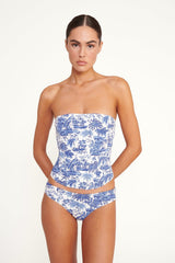 Francesca Bikini Top | Blue Toile