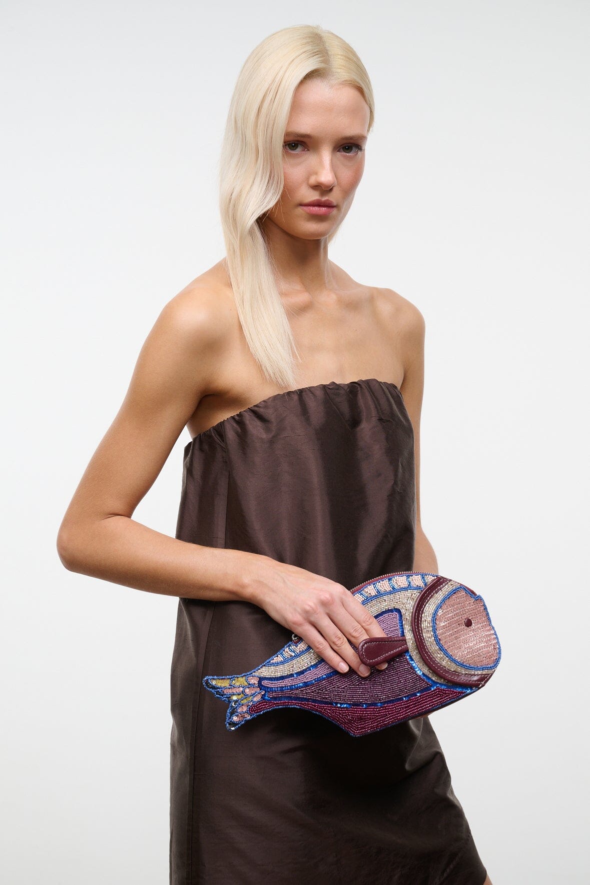 Pesce Beaded Clutch | Ultraviolet