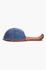 Hut Incense Holder | Blue Burnt Orange Glaze