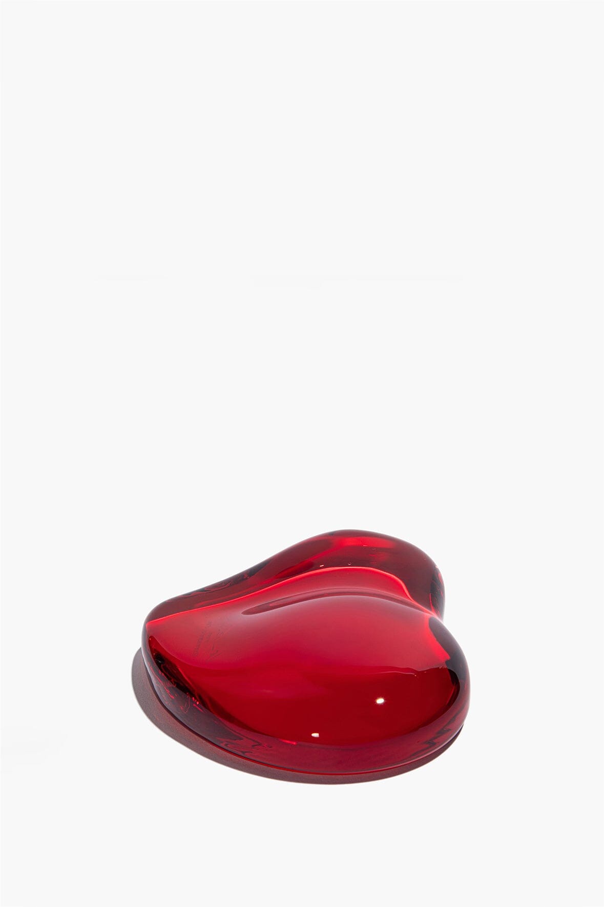 Vintage Glass Paperweight | Heart