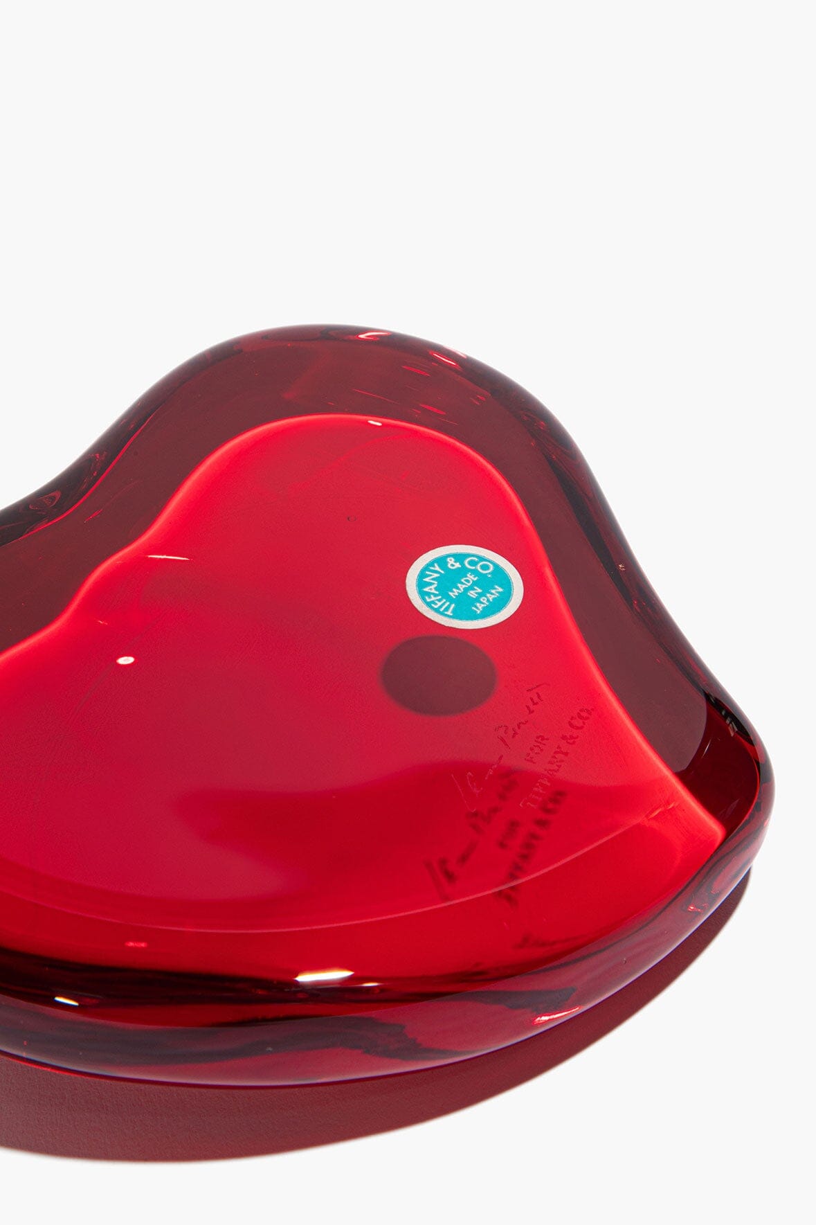 Vintage Glass Paperweight | Heart
