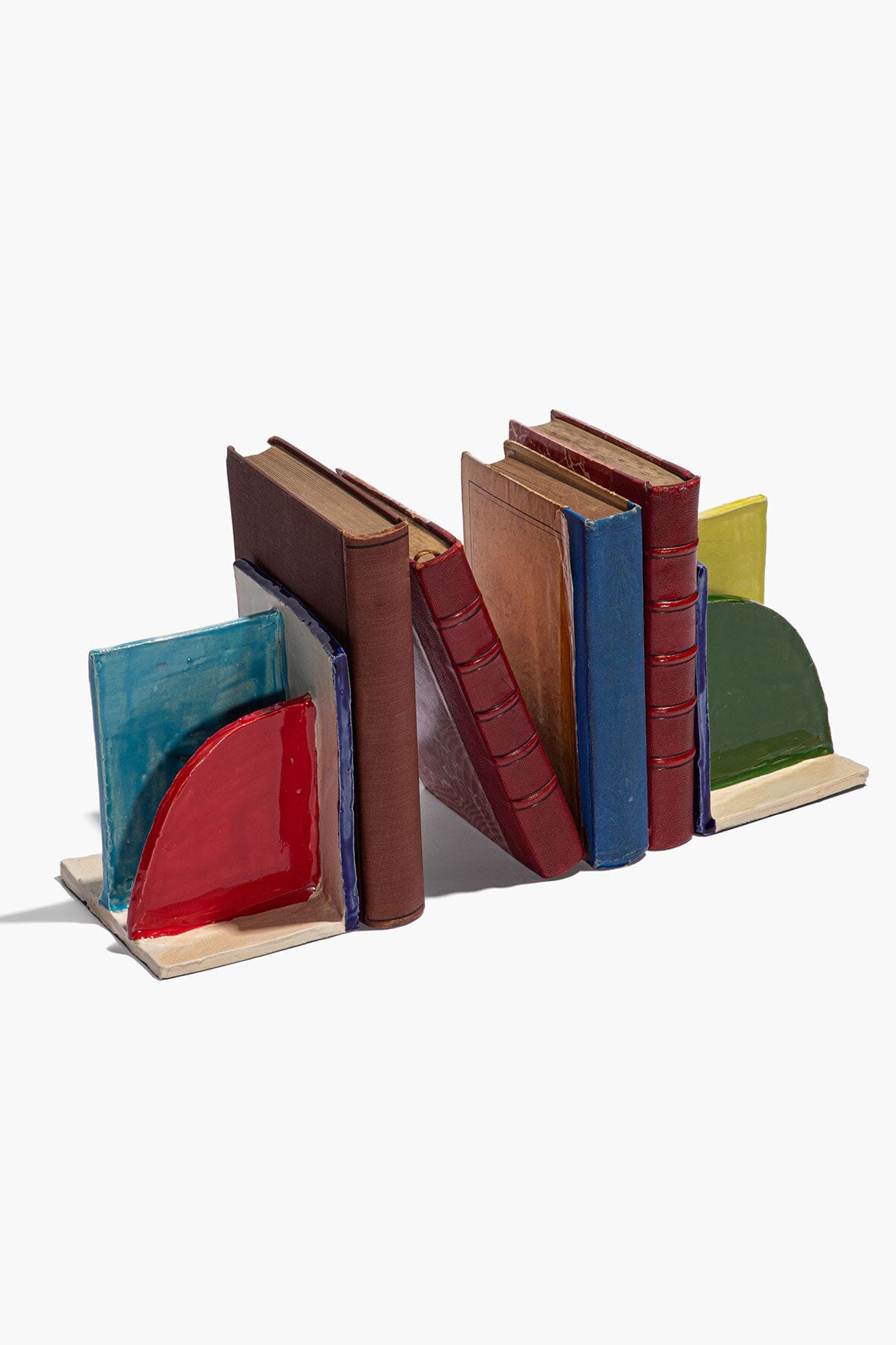Ceramic Bookends | Rainbow Glaze