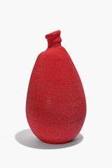 Tall Hand - Beaded Vase | Red