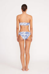 Mala Bikini Top | Blue Toile