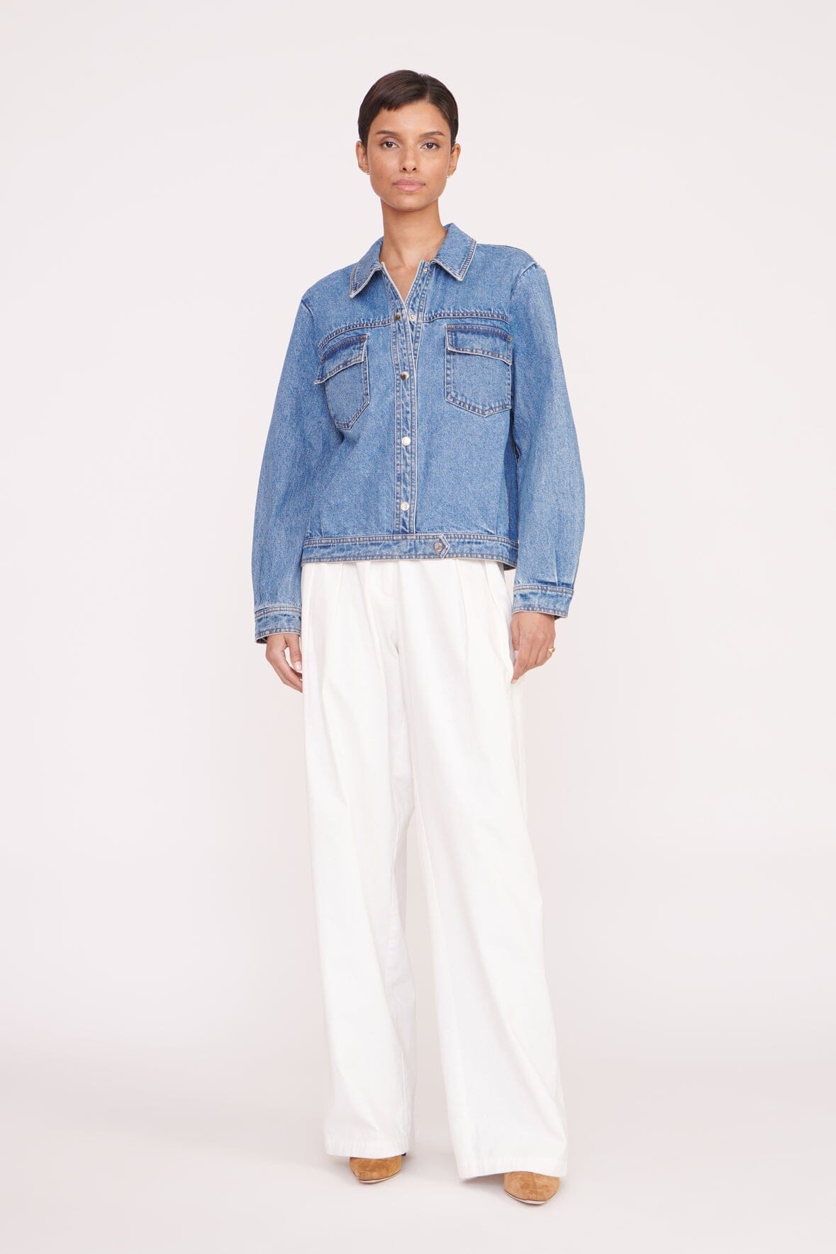 Oversized Ryan Denim Jacket | Medium Wash