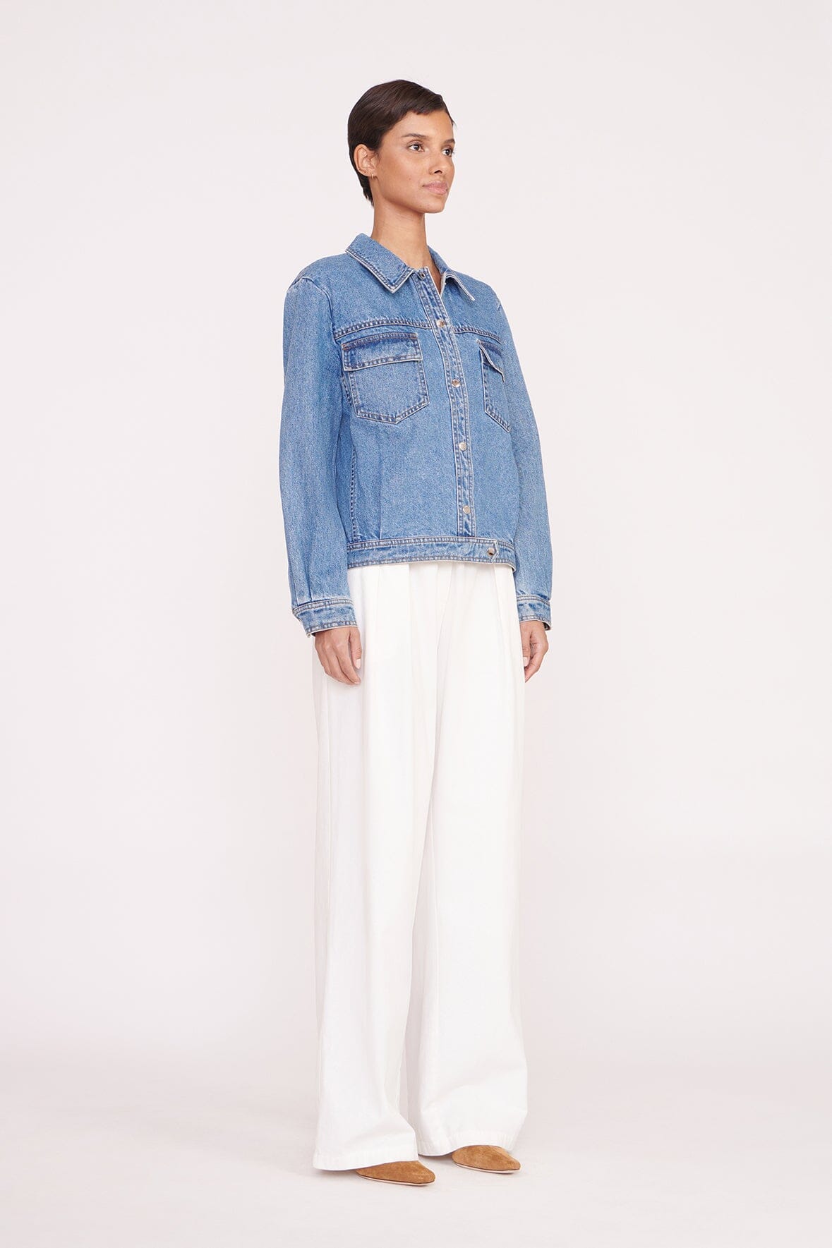 Oversized Ryan Denim Jacket | Medium Wash