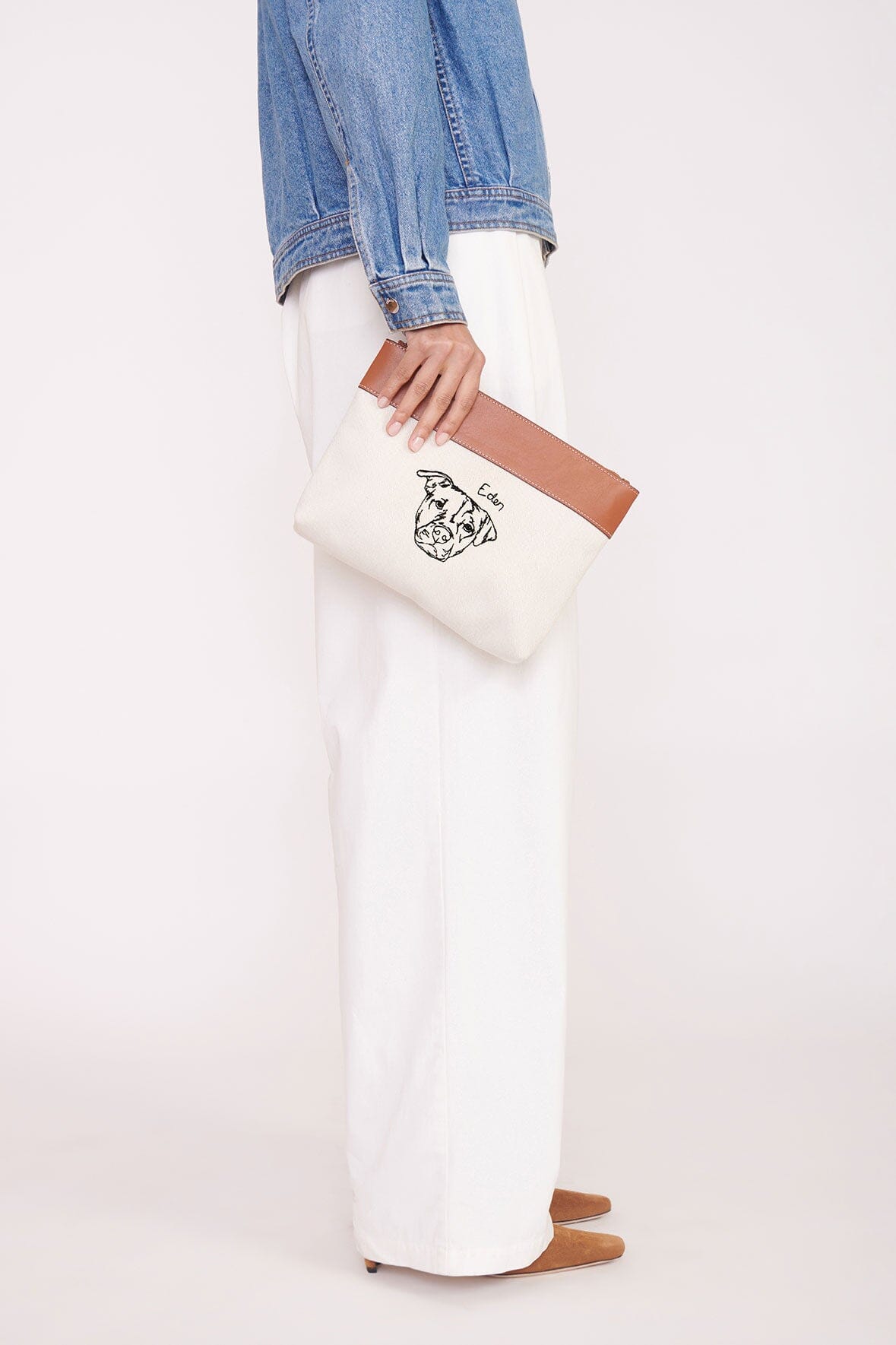 Duckie Zip Pouch | Cream Tan