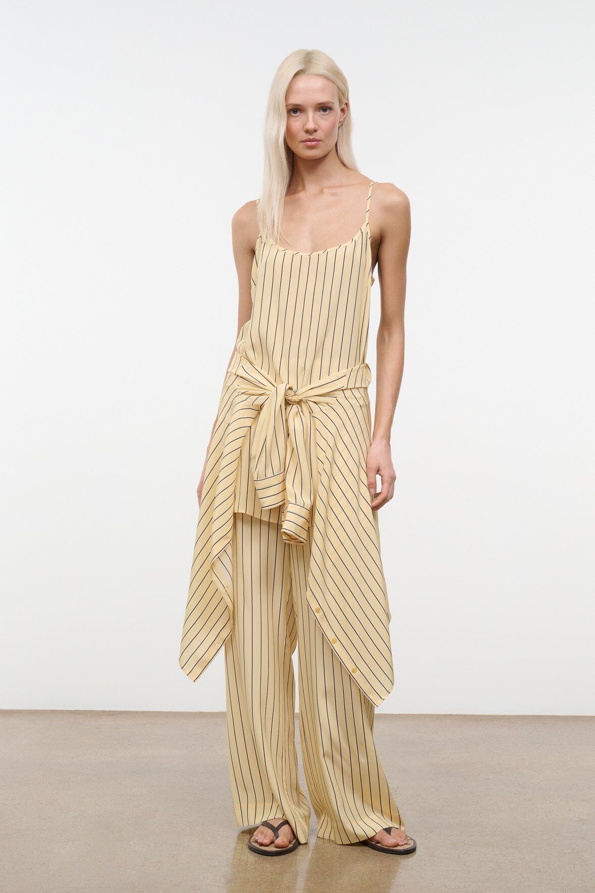 Irena Silk Dress | Monday Stripe