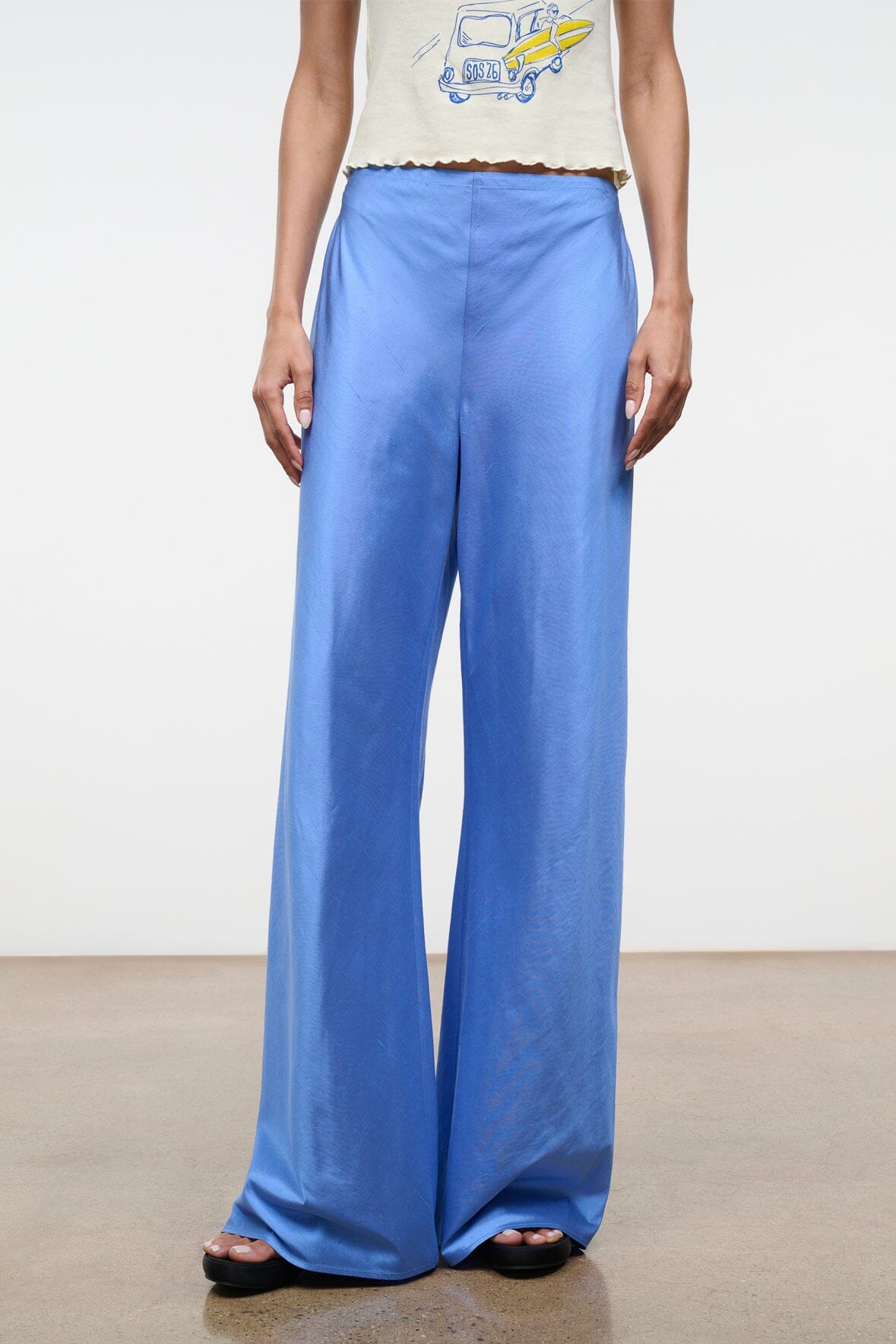 Stroll Silk Dupioni Pant | Coast