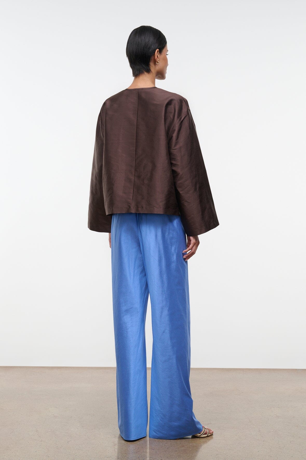 Stroll Silk Dupioni Pant | Coast